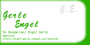 gerle engel business card